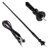 Antena de coche de goma con adaptador, vista lateral