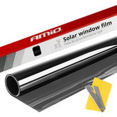 Sort solfilm med cirka 30 procent lysgennemgang