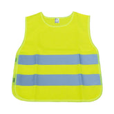 Chaleco reflectante amarillo para niños con bandas reflectantes