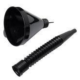 Embudo negro para combustible de 13 cm con filtro integrado