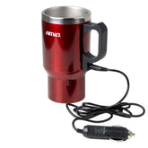 Hervidor para coche de 12 V rojo con taza de 450 ml