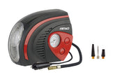 Compresor de aire 12 V para coche con luz LED y manómetro