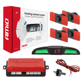 Asistente de aparcamiento con pantalla LED COB y cuatro sensores negros