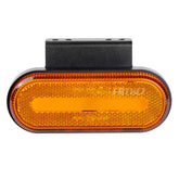 Luz de posición LED ovalada naranja vista frontal