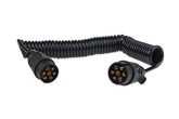 Cable espiral de 7 polos con conector de plástico para remolque