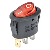 Interruptor elíptico 12V/230V con luz roja