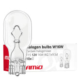 Bombillas halógenas W16W T15 16W 12V con cristal transparente