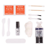 Kit de reparación para llantas de aleación con adhesivo reparador y accesorios