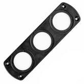 Marco de panel negro con tres orificios para accesorios de coche