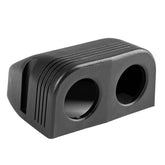 Caja de montaje negra con dos orificios de 30 mm