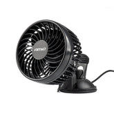 Ventilador de coche negro con ventosa para 24 V