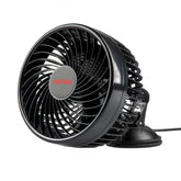Ventilador de coche negro de 6 pulgadas con ventosa
