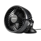 Ventilador de coche negro de 6 pulgadas con ventosa para 24V