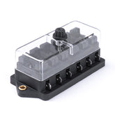 Caja de fusibles para fusibles de cuchilla UNI/ATO con 6 posiciones