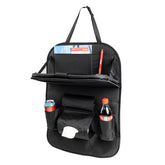 Organizador para asiento trasero de coche con bandeja plegable