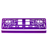 Marco de matrícula metálico morado, juego delantero