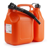 Bidón doble de combustible de plástico con dos compartimentos
