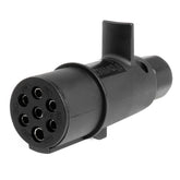 Enchufe de remolque de 7 polos 24 V tipo N en plástico negro