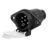 Enchufe de remolque de 7 polos tipo S para 24 V en color negro