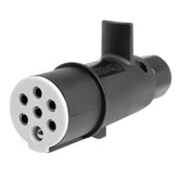 Conector negro de remolque de 7 polos tipo S para 24 V