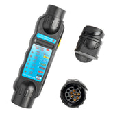 Comprobador para enchufe de remolque y tomas con adaptadores de 7 y 13 pines