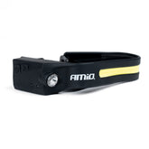 Linterna frontal LED recargable con luz XPE y COB