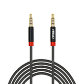 Sort AUX-kabel med mini-jack-stik