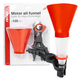 Motorolie-tragt med holder og transparent underkammer