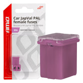 Microfusibles hembra JAPVAL PAL de 30A, 2 unidades.