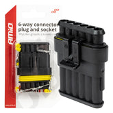 Juego de conector y contraconector Superseal de 6 pines