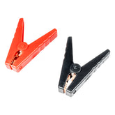 Pinzas de batería rojas y negras para cables de arranque
