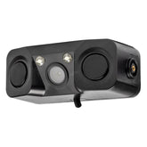 Cámara de marcha atrás HD-602 negra con LED y sensor de aparcamiento