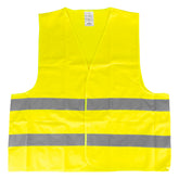 Gul refleksvest i størrelse XXXL set forfra