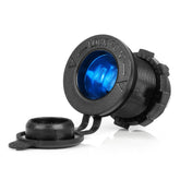 Toma de mechero impermeable con iluminación LED azul