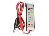 Comprobador de batería y alternador 12V con pinza de cocodrilo y sonda