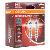 Bombillas halógenas Osram H1 Night Breaker Unlimited 12 V 55 W, 2 unidades.