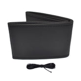 Funda de volante negra con costura perforada