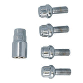 Tornillos antirrobo Carpoint M12x1,5x26 mm con asiento esférico C