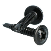 Tornillos autorroscantes Carpoint negros, Ø 4 mm, 25 mm, 100 unidades.