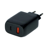 Cargador rápido de pared Carpoint con dos puertos – 20 W USB-C + 18 W USB-A 3.0