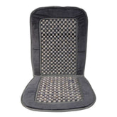 Cojín de asiento Carpoint Deluxe con cuentas de madera, gris