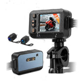 Motorcykel dashcam 2” med for- og bagkamera 1080P - kompakt sikkerhedsløsning til motorcykler.
