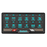Panel de interruptores RGB de 12 vías con control táctil – panel de control 12V / 24V
