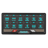 Panel de interruptores RGB de 12 vías con control táctil – panel de control 12V / 24V