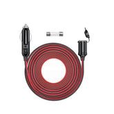 Cable alargador de encendedor de 4 metros 12V/24V – cable de alimentación para coche con fusible de 15A