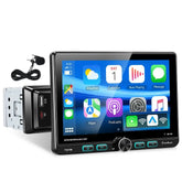 Radio 1 DIN para coche con pantalla táctil ajustable de 7" – Apple CarPlay y Android Auto