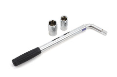 Llave de rueda telescópica con vasos de 17, 19, 21 y 23 mm