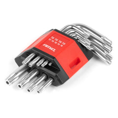 Juego de llaves Torx con 9 llaves cortas de acero CRV