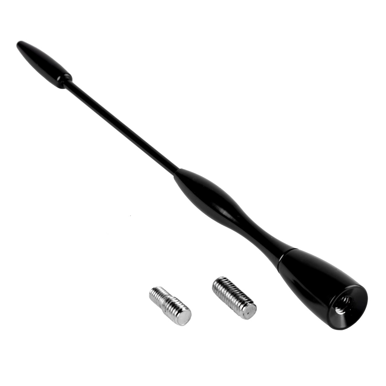 Antena compacta de aluminio para coche con adaptador universal de 5/6 mm