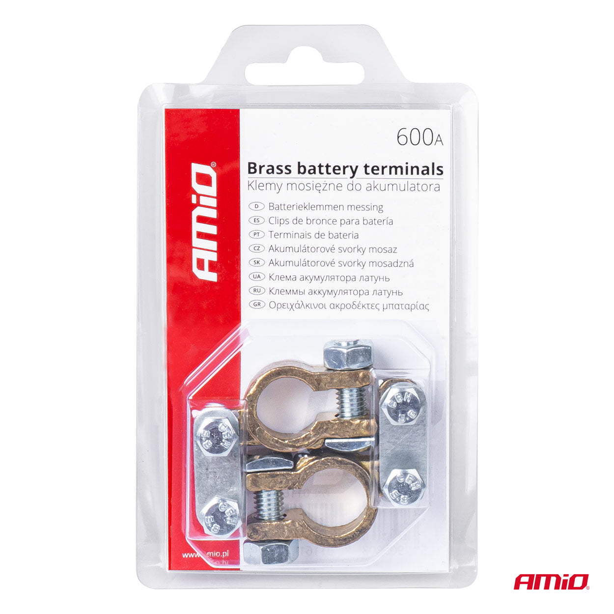 Bornes de batería de latón para batería de coche.